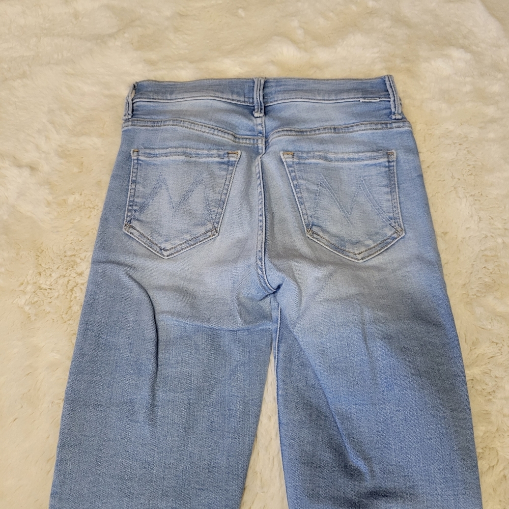 Mother Insider Crop Step Fray Limited Edition Size 25 Light Blue - Picture 5 of 9